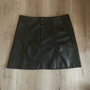 Zara Faux Leather Mini Skirt